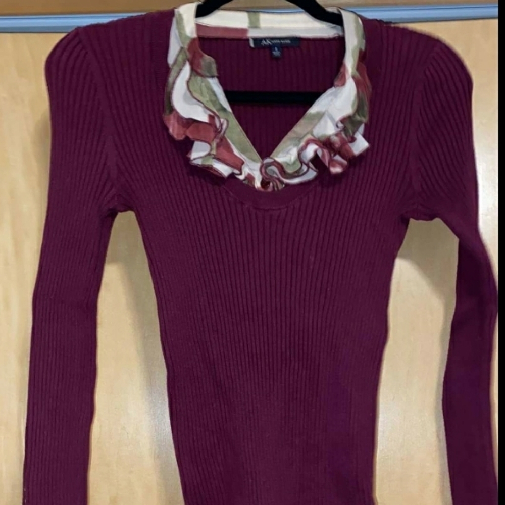 Anne Klein Ruffle Neck Sweater - Picture 5 of 9